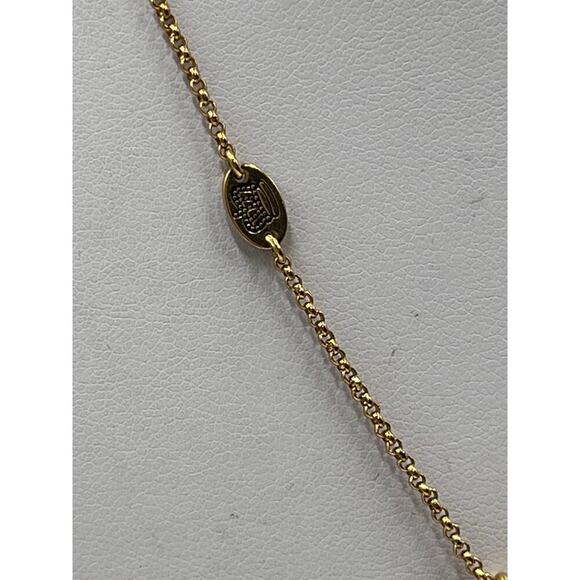 Juicy Couture Signed Pink Pave Crystal Peace Heart Pendant Necklace - Picture 3 of 8